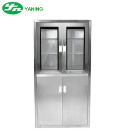 YANING Freestanding Seamless Stainless Steel 201 304 Medical Cabinet for Hospital and Clinic