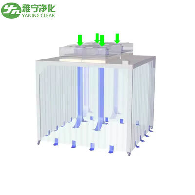 Заказный размер нержавеющей стали SUS304 Чистая комната с фильтром HEPA 99,99% эффективность