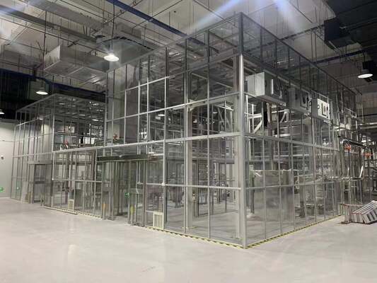 ISO 5 Cleanroom Booth с конструкцией из 304 нержавеющей стали и фильтром HEPA H14 для обработки фармацевтического порошка